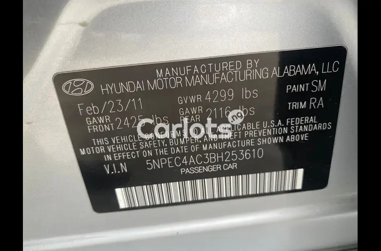 Un-Registered 2011 Hyundai Sonata - 4/5