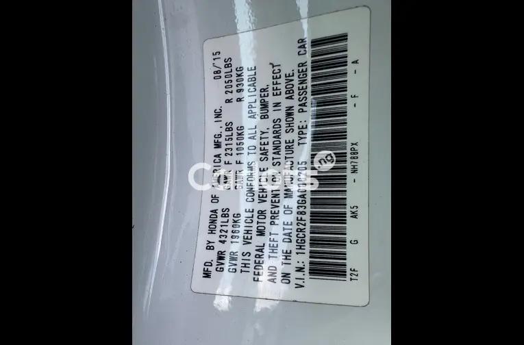 2016 HONDA ACCORD (FULL OPTION) - 7/7