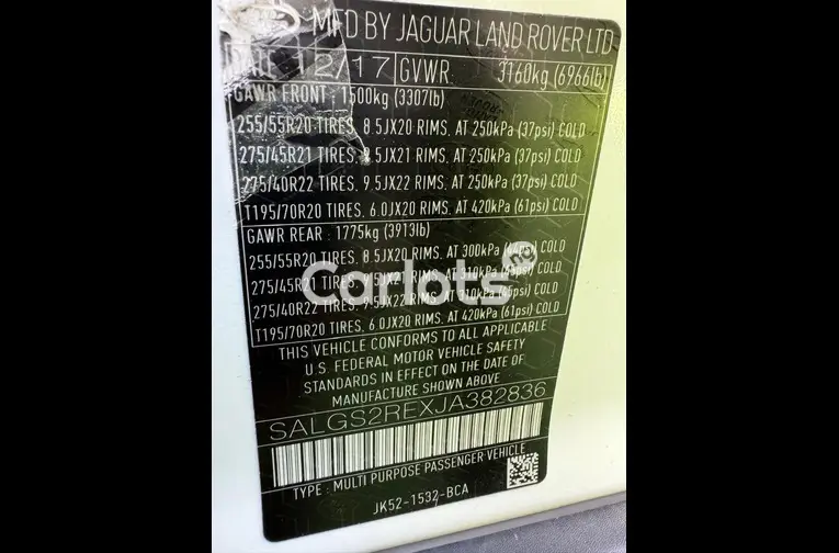 2018 Range Rover Vogue foreign - 7/7