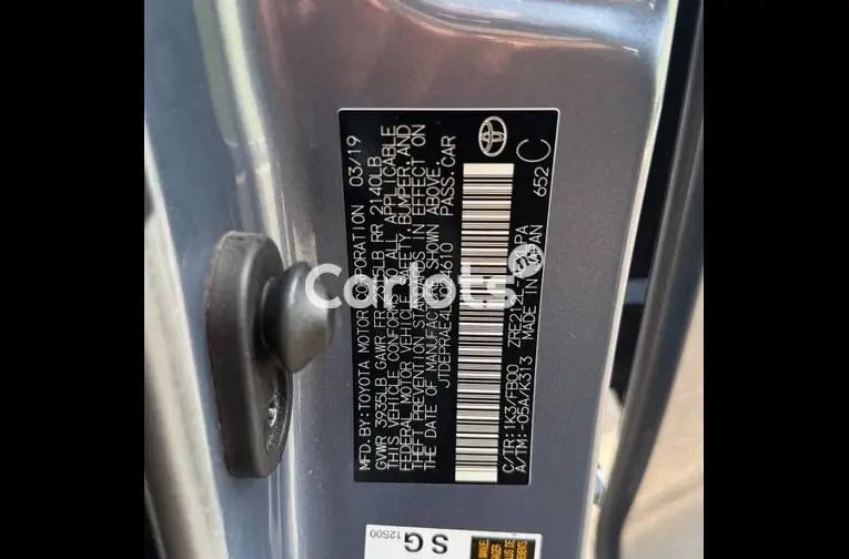 2020 TOYOTA COROLLA L E - 5/7