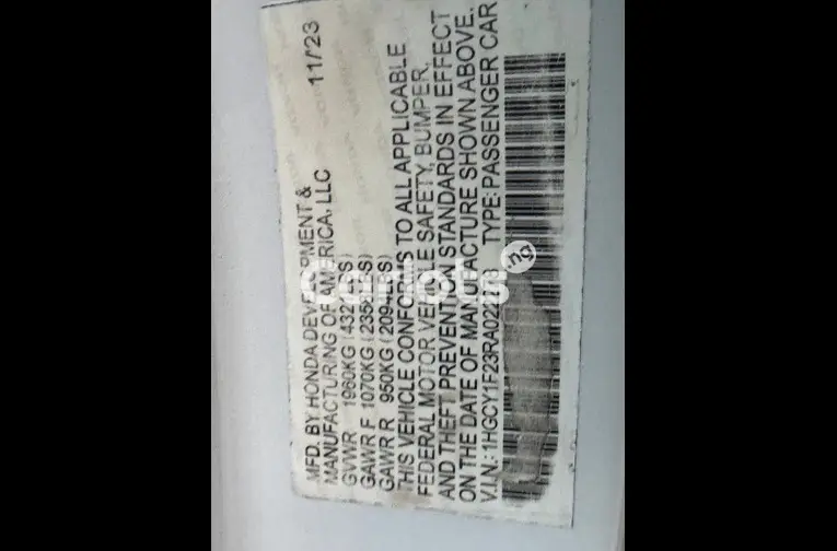 2024 HONDA ACCORD - 2/7