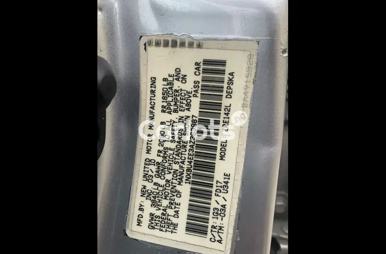 Registered 2010 Toyota Corolla LE - 3/7