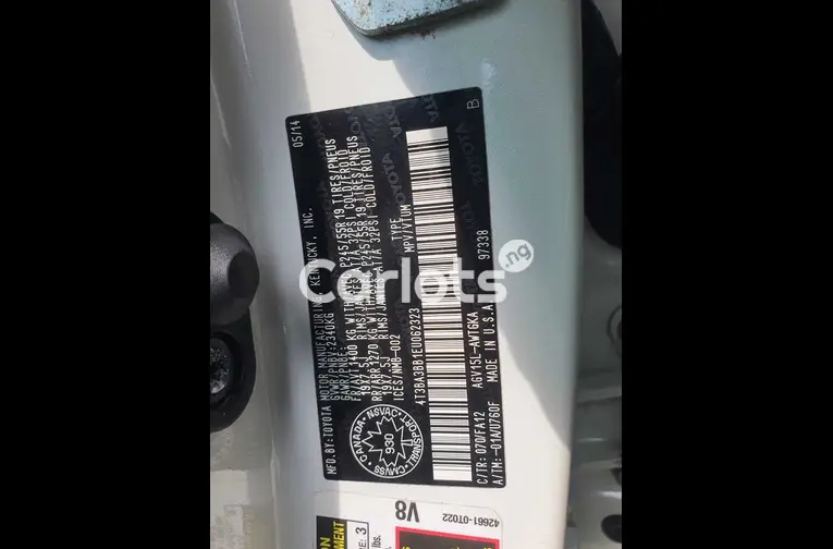 Foreign Used 2014 Toyota Venza LE AWD (White) - 3/7