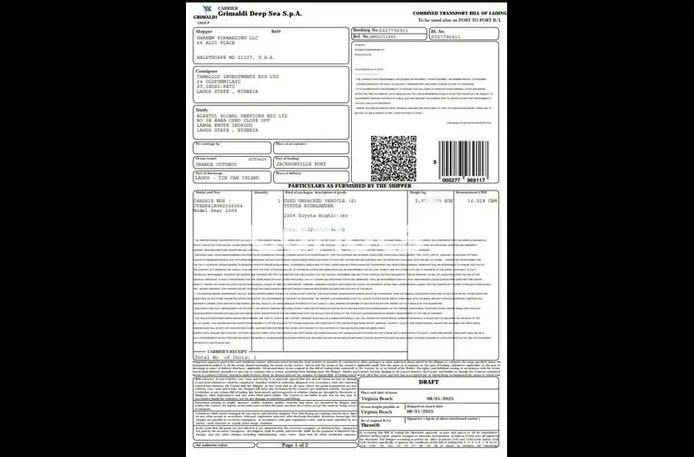 FOREIGN USED 2008 TOYOTA HIGHLANDER 4WD V6 - 4/7