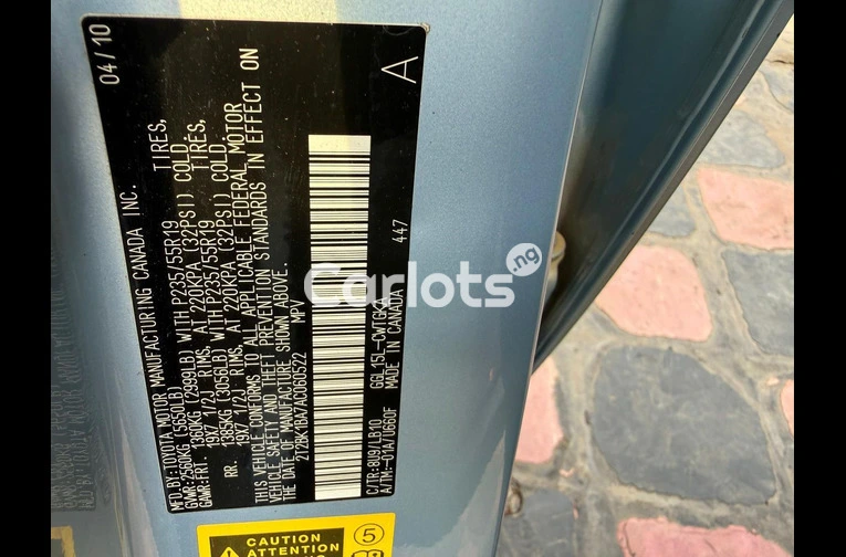 Registered 2010 Lexus RX50 - 2/7