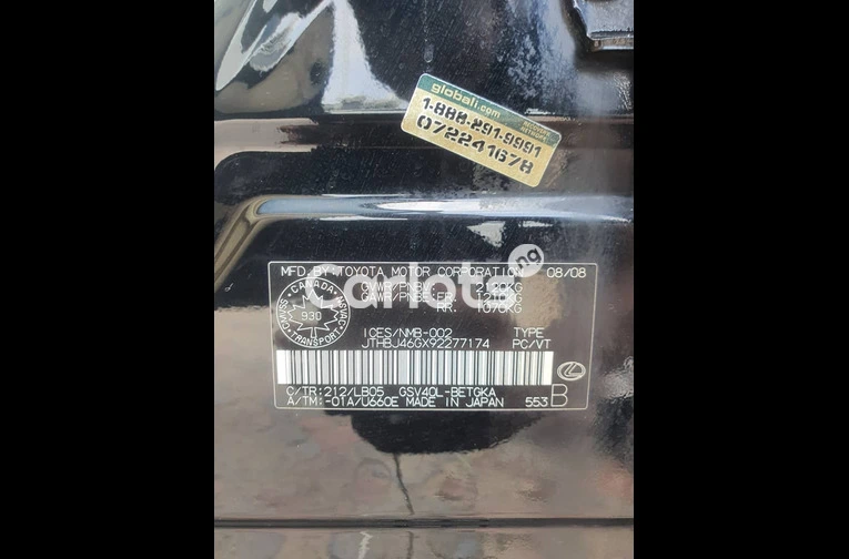 FOREIGN USED (TOKS) LEXUS ES 350 2009 - 3/7