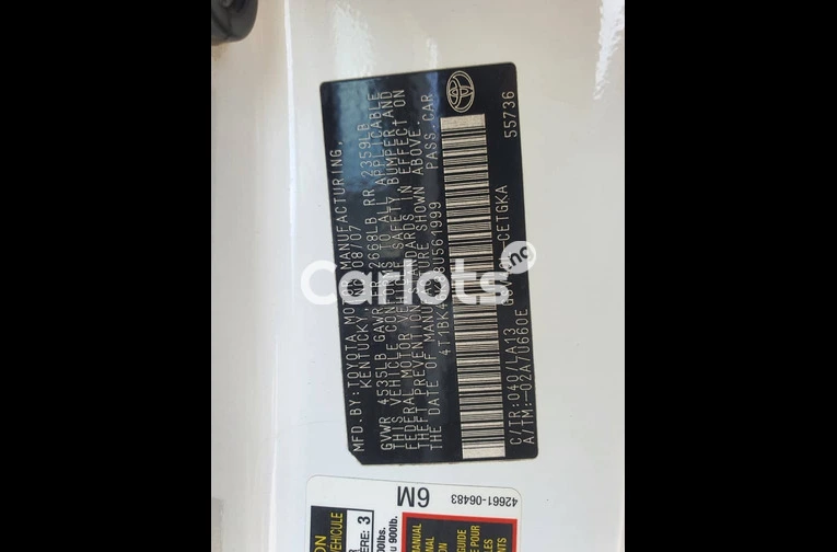 Registered 2009 Toyota Camry XLE - 5/7