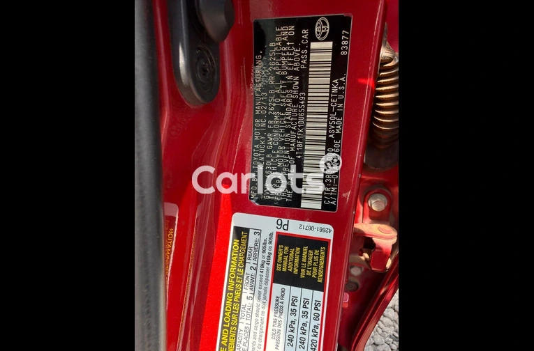 2013 TOYOTA CAMRY WITH A CLEAR DUTY - 6/7