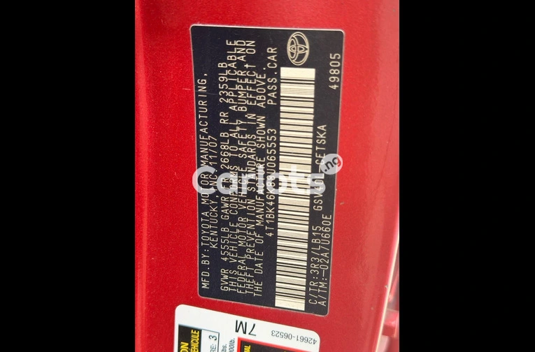 2008 TOYOTA CAMRY SE(V6) - 5/7