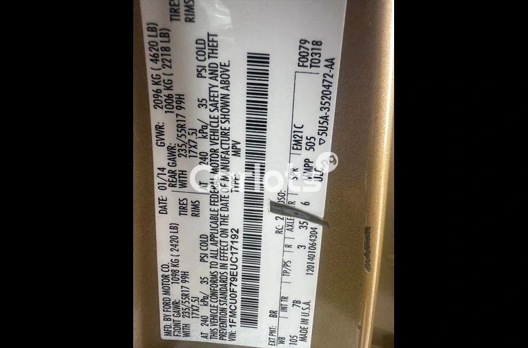 FOREIGN USED 2014 FORD ESCAPE WITH REVERSE CAMERA - 4/7