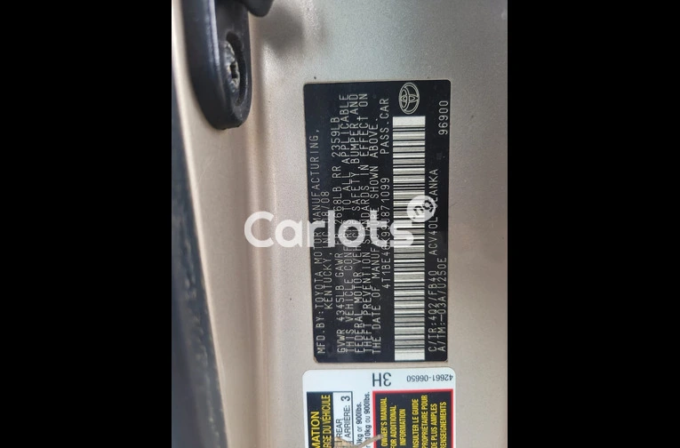 BELGIUM GRADE 2009 TOYOTA CAMRY (FIRST USER) - 4/7