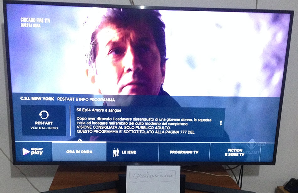 mediaset play su smart tv