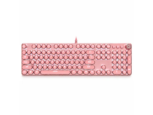 820, розовая, Blue Switch, белая подсветка, проводная