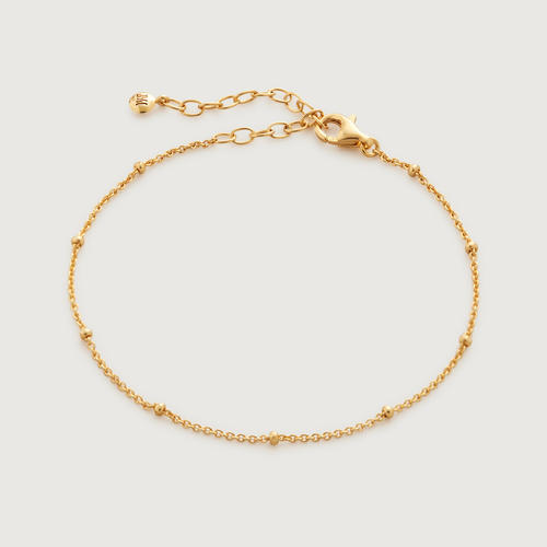 Gold Vermeil Beaded Chain Bracelet