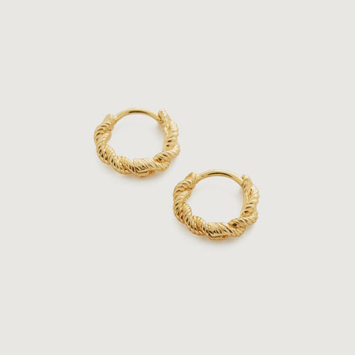 Gold Vermeil Corda Mini Huggie Earrings