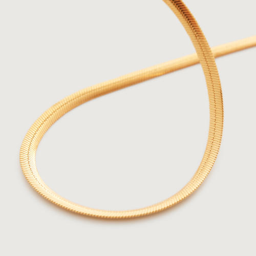 Gold Vermeil Snake Chain Necklace 18'