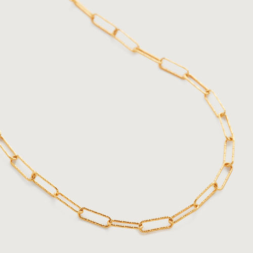 Gold Vermeil Alta Textured Chain Necklace 18'
