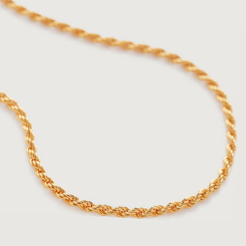 Gold Vermeil Rope Chain Necklace