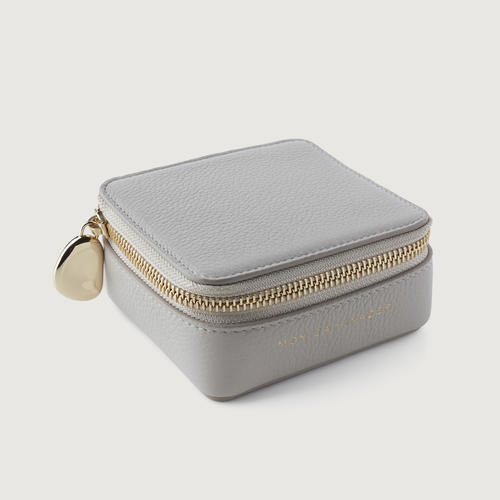 Leather Leather Jewellery Box - Pebble Grey