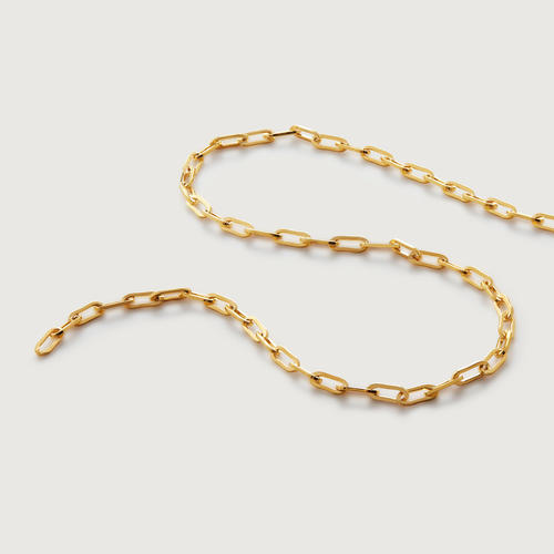 Gold Vermeil Paperclip Chain Necklace 18'