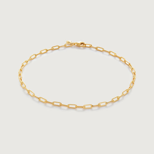 Gold Vermeil Paperclip Chain Bracelet