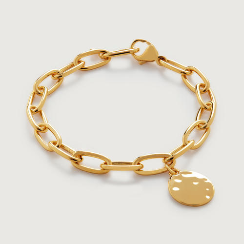 Gold Vermeil Havana Oval Charm Bracelet