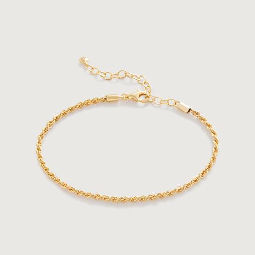 Gold Vermeil Rope Chain Bracelet