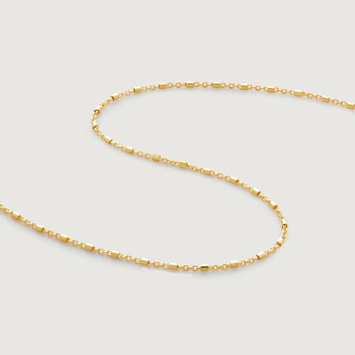 Gold Vermeil Station Chain Necklace