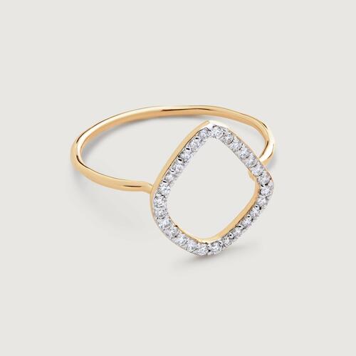 Gold Mini Riva Kite Diamond Ring - Lab Grown Diamond