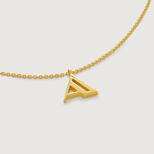 Gold Vermeil Initial A Chain Necklace
