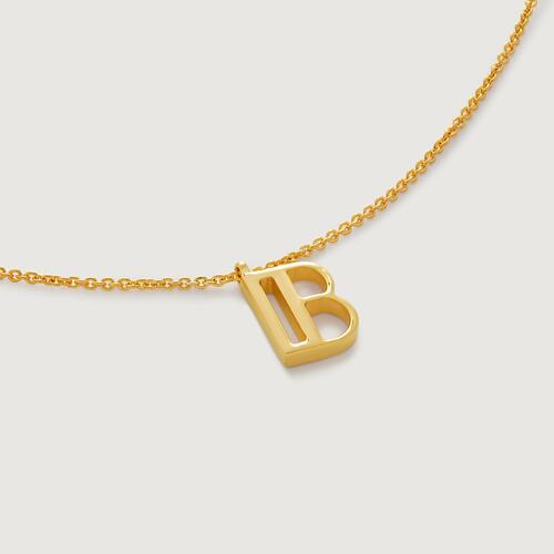 Gold Vermeil Initial B Chain Necklace