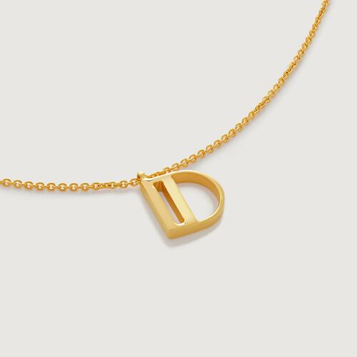 Gold Vermeil Initial D Chain Necklace