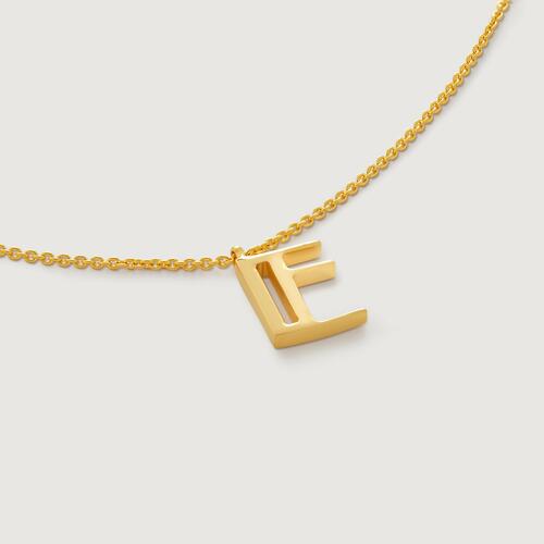 Gold Vermeil Initial E Chain Necklace