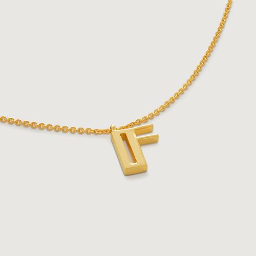 Gold Vermeil Initial F Chain Necklace