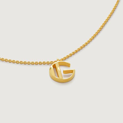 Gold Vermeil Initial G Chain Necklace