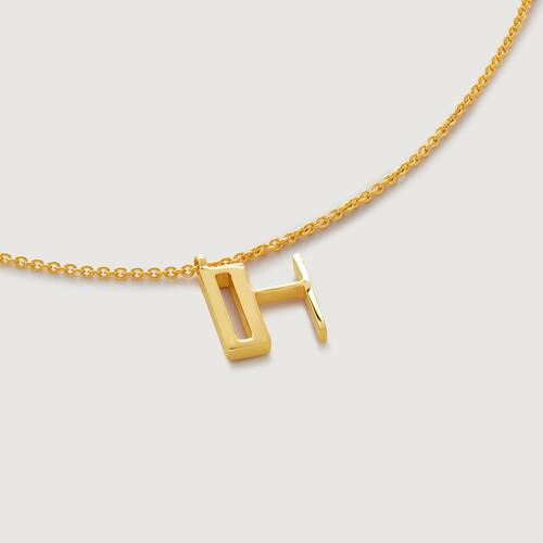 Gold Vermeil Initial H Chain Necklace