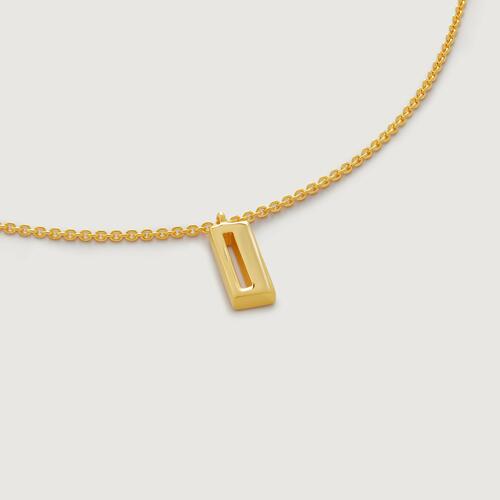 Gold Vermeil Initial I Chain Necklace