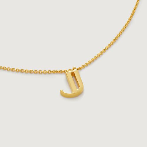Gold Vermeil Initial J Chain Necklace
