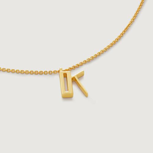 Gold Vermeil Initial K Chain Necklace