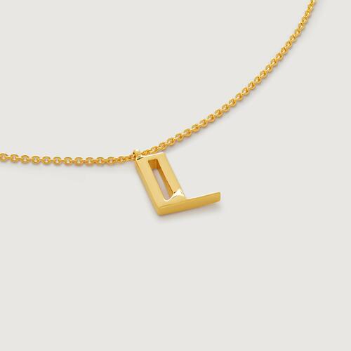 Gold Vermeil Initial L Chain Necklace