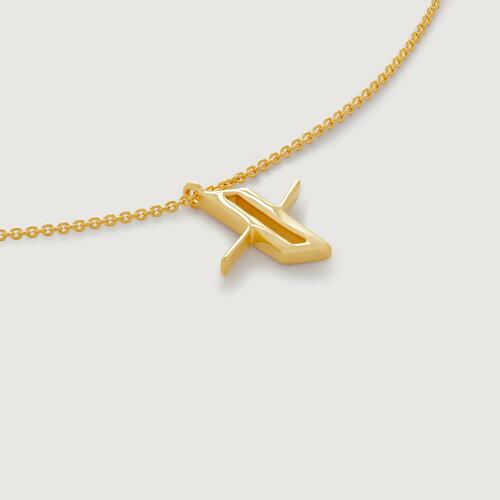 Gold Vermeil Initial X Chain Necklace