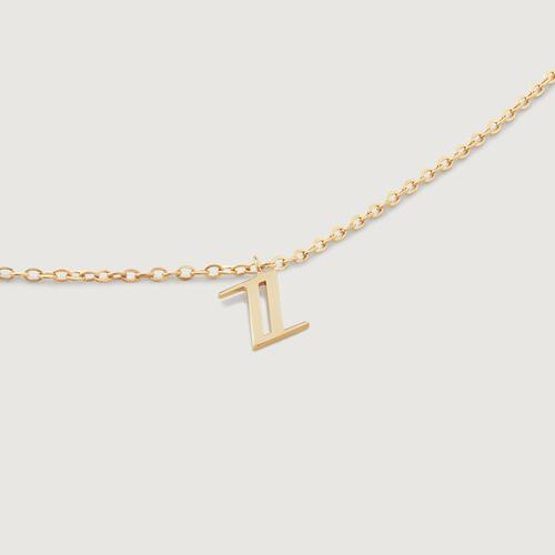 Gold Mini Initial Z Chain Necklace