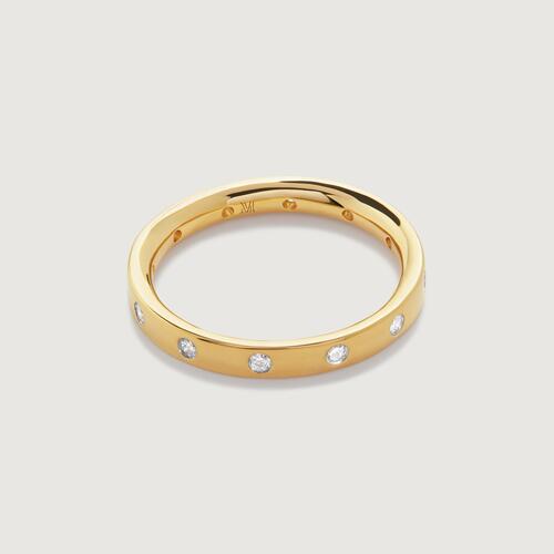 Gold Vermeil Essential Diamond Station Ring - Lab Grown Diamond