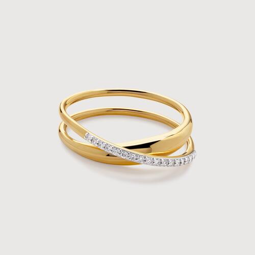Gold Vermeil Nura Wrap Diamond Ring - Lab Grown Diamond