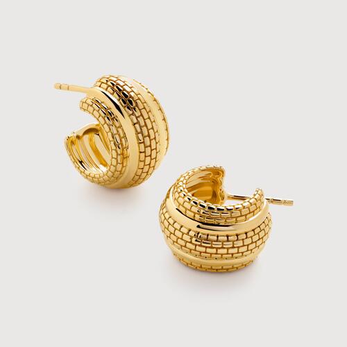 Gold Vermeil Heirloom Bold Small Hoop Earrings