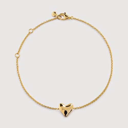 Gold Vermeil Heart Chain Bracelet