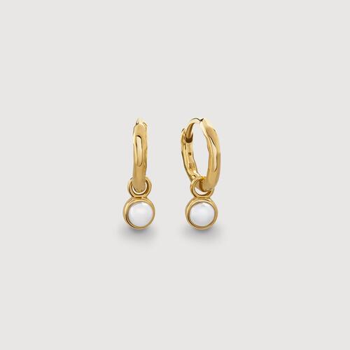 Gold Vermeil MV Siren™ Pearl Mini Huggie Earrings - Pearl
