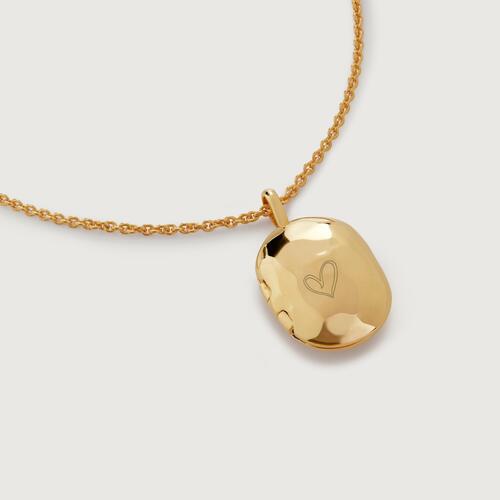 Gold Vermeil Havana Mini Locket Chain Necklace
