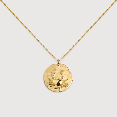Gold Vermeil Cancer Zodiac Chain Necklace