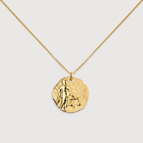 Gold Vermeil Libra Zodiac Chain Necklace